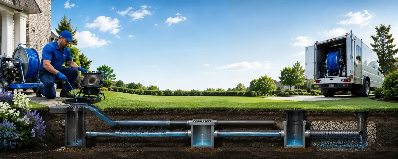 Outdoor drain cleaning information for Ary, KY